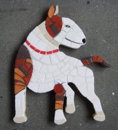 Mozaiek van een bull terrier